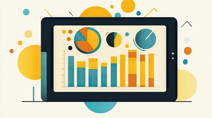 Poster - Dynamic Financial Charts on Tablet Display