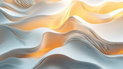 Poster - Mesmerizing 3D Abstract Golden Layers
