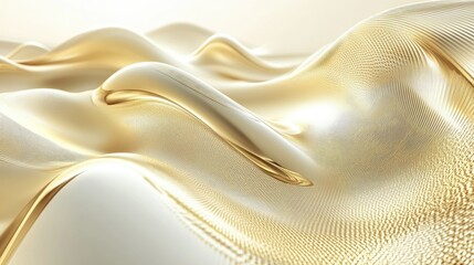 Poster - Elegant Abstract 3D Golden Lines Design