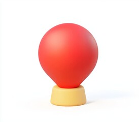 Poster - Illustration of a shiny red pin to pin the coordinates to the delivery location, illustration 3d render
