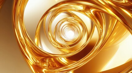 Poster - Abstract Golden Spiraling Staircase Design