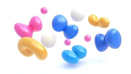 Poster - Three dimensional rendering abstract glass folded shape, modern design element with multicolored gradient plastic texture