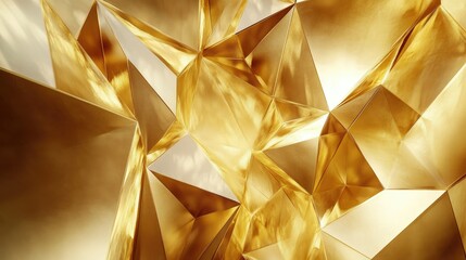 Poster - Intricate Golden Geometric Background Design