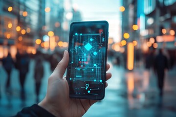 Poster - Concept of modern technology and urban life