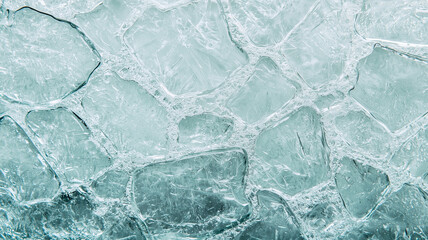 Poster - textured view of frosted glass with intricate patterns and cool, icy appearance, evoking sense of calm and tranquility. surface is detailed and visually captivating