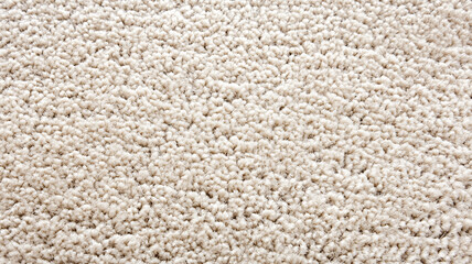 Poster - close up view of soft, beige carpet texture, showcasing its plush and cozy fibers. Ideal for home decor and interior design inspiration