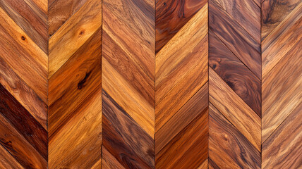 Aufkleber - Chevron wood texture in rich, warm tone, viewed from above, showcasing intricate patterns and natural grain. design is elegant and versatile, suitable for various interior styles