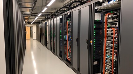 Leinwandbilder - State-of-the-Art Data Center With Advanced Servers and Efficient Layout for Business Tech Solutions : Generative AI