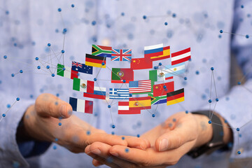 Poster - Globe International World Flags.