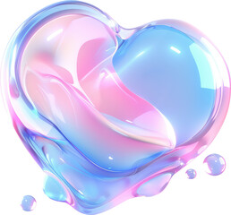 Sticker - Colorful iridescent heart shape