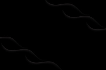 Poster - Abstract background black luxury fabric background, silk cloth texture, shiny satin curtain with waves and drapery. Luxurious background design. Elegant wallpaper design. Vector illustration