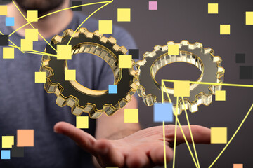 Poster - gear Technology setting concept background