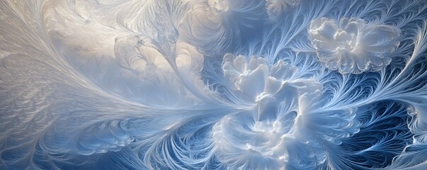Poster - A mesmerizing abstract representation of natural elements, showcasing intricate patterns and soothing colors that evoke tranquility and peace.