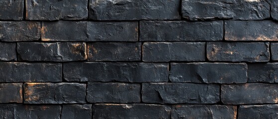Poster - Textured Black Stone Wall Background for Graphical Projects, Interior Designs, and Architectural Presentations with a Modern and Elegant Aesthetic Appeal