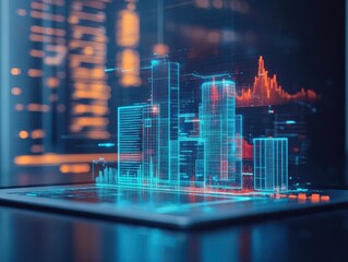Aufkleber - Augmented reality retirement account, digital currency, vibrant virtual office