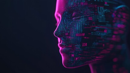 Poster - Exploring the intersection of artificial intelligence and digital art a futuristic perspective virtual space digital artwork abstract environment close-up viewpoint