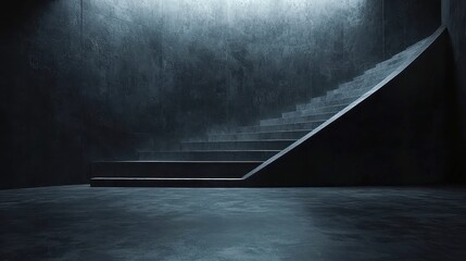 Poster - Elegant Black Gradient Background, a sophisticated dark grey studio environment, perfect for showcasing products, adding depth and style to any montage or wallpaper design.