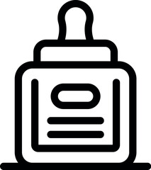 Poster - Simple, bold line icon of a baby bottle, symbolizing infant nutrition and childcare