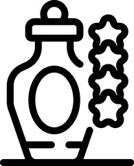 Poster - Magical elixir in a bottle receiving five star rating, symbolizing its high quality, potency, and effectiveness in games or fantasy settings