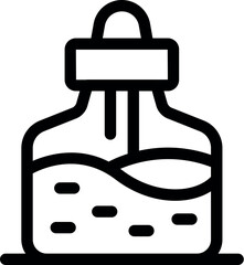 Poster - Glass dropper bottle with a pipette dispensing liquid used for scientific experiments, medical treatments, or aromatherapy