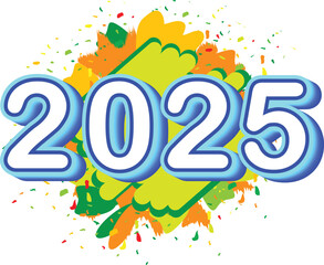 Fototapete - 2025 design element idea with creative unique simple modern concept high resolution vector logo