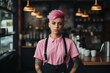 © Vorda Berge - Portrait of a non binary young person working as barista