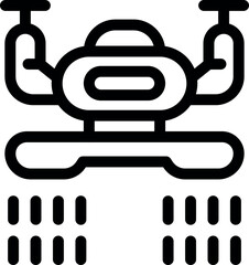 Poster - Futuristic agricultural drone spraying crops, enhancing farming practices through innovative technology
