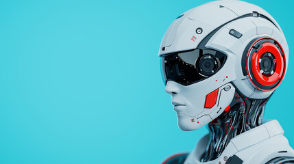 Aufkleber - humanoid robot with sleek design and advanced features