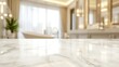 © 69 - Elegant Marble Countertop with Soft Focus Background in Luxurious Bathroom Featuring Natural Light and Modern Interior Design Elements