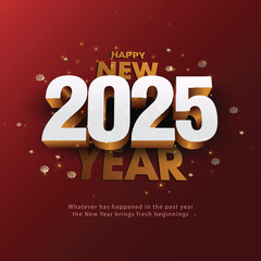 Wall Mural - 2025 Happy New Year club poster Background for your Flyers and Greetings Card graphic or new year themed party invitations. abstract vector illustration design