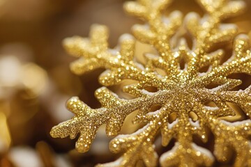 Poster - A detailed view of a single snowflake on a table
