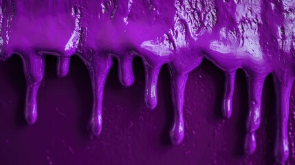 Poster - A close-up shot of vibrant purple icing on a wall, perfect for food or design illustrations