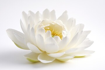 Poster - A single white flower on a white background