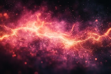 Poster - A dark background featuring a mix of purple and red hues with small star shapes