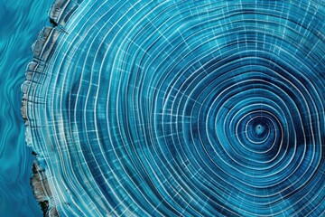 Aufkleber - A close-up view of a tree trunk showing its growth rings, used for demonstration purposes