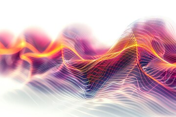 Poster - A blurred image of colorful waves and patterns