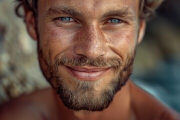 Poster - Close-up portrait of a bearded man