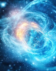 Poster - Galactic Wonders Contained Within a Glass Bottle Showcasing Cosmic Cities and Swirling Colors
