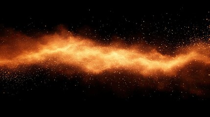 Poster - Mystical Dance of Bright Dust Spores Flowing Through a Dark Abyss