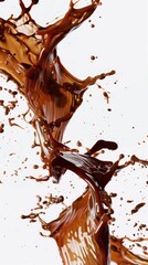 Wall Mural - Stunning Coffee Splash - A Dynamic Liquid Art