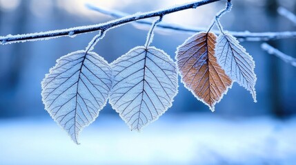 Poster - Soft white leaves gently cascading against a smooth gradient background in a serene setting during daylight hours