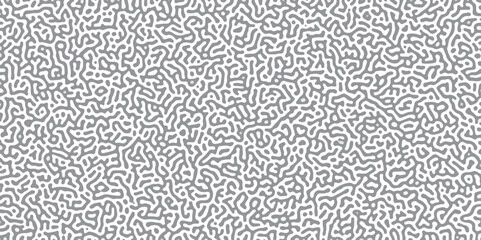 Poster - Abstract Reaction-diffusion or Turing pattern natural texture in coral grey and white colour scheme. Linear design with biological shapes. Organic lines in memphis. abstract turing organic wallpape