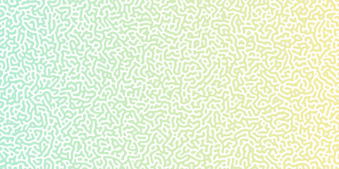 Poster - Abstract Reaction-diffusion or Turing pattern natural texture in coral green gradient colour scheme. Linear design with biological shapes. Organic lines in memphis. abstract turing organic wallpaper.	