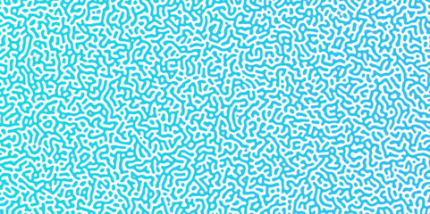 Poster - Turing Abstract Pattern, suitable for any business. White and blue color diffusion reaction seamless pattern.An abstract Reaction-diffusion or Turing pattern formation, coral reef, natural texture,	
