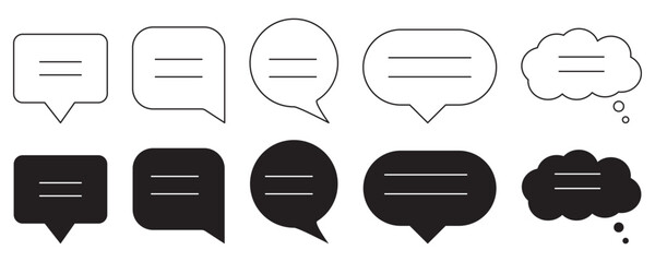 Wall Mural - chat icon vector on transparent background for dialogue