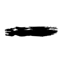 Poster - Distressed brush stroke frame set with ink texture and spray paint effect. Box shape for text background with rough edges. Flat vector illustration isolated