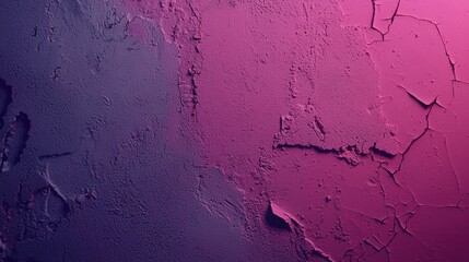 Poster - Gradient background showing cracked purple wall changing color from violet to pink, creating a textured and abstract design