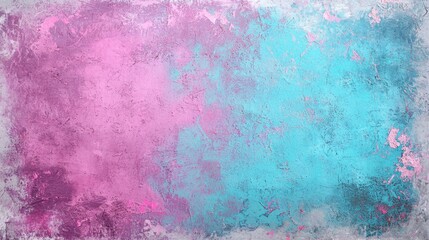Poster - Pink and blue hues blend seamlessly on a textured background, creating a vibrant and captivating abstract composition with a striking visual contrast