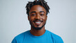 © Hanna - Smiling Handsome black Guy on Minimalist Background