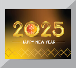 Fototapete - Happy New Year 2025 Background Banner. Premium Vector Design for Happy New Year 2025 Greetings and Celebrations.